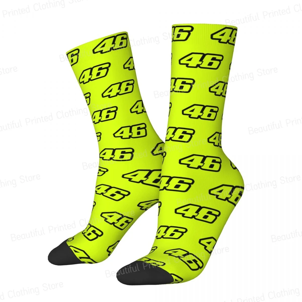 The Doctor Motorcycle #46 Rossi-Race Unisex Four Seasons Socks Cycling Fun printing Socks Street Style Crazy Sock