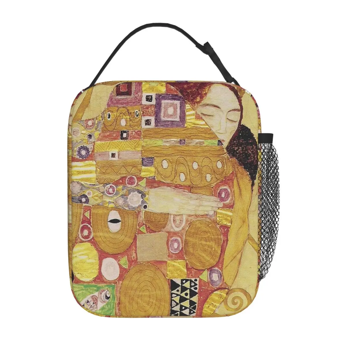 

Gustavs Klimts Изолированная сумка для обеда Портативная женская Freyas Art Многоразовая сумка-холодильник Большая сумка для обеда Рабочая дорожная сумка для еды