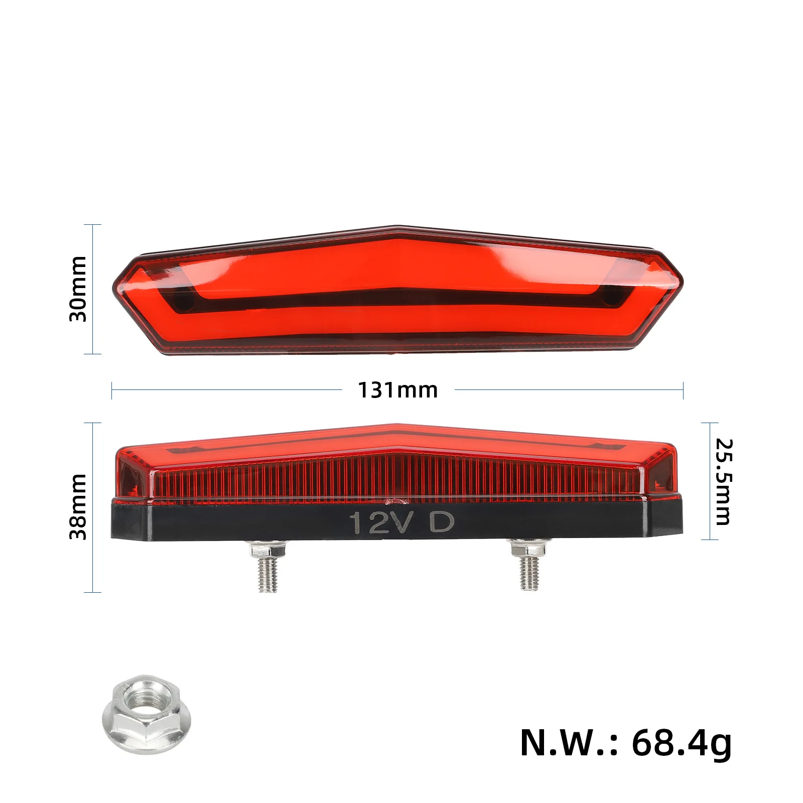 Electric Scooter Taillight Parts for G2 G4 Skateboard Rear Tail Lamp Accessory
