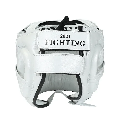 Imagen 2 del producto Protección de cabeza de boxeo de PU, equipo de Fitness para adultos, viga transversal cerrada, cascos Sanda deportivos completos, accesorios de Taekwondo