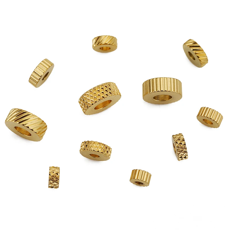 30pcs 4/5/6/8mm Stainless Steel Texture Flat Spacer Beads Disc Loose Bead for DIY Necklace Bracelet Jewelry Making Accessories
