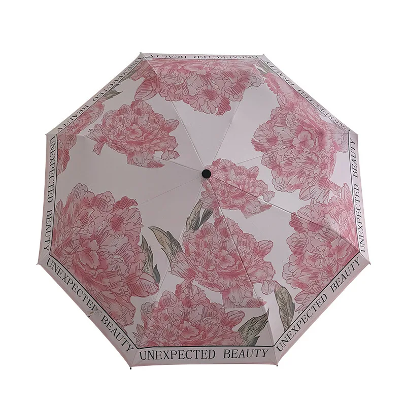 

Французский Ретро Автоматический складной виниловый зонтик от дождя и погоды для девушек с защитой от солнца и УФ-лучей