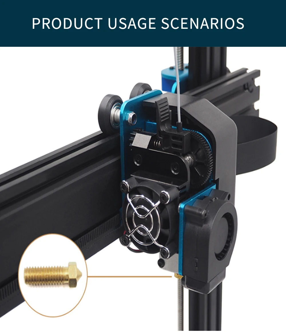 Artillery 3D Printer Original Volcano Nozzle 0.2/0.3/0.4/0.6/0.8/1.0/1.2mm For 1.75mm Filament