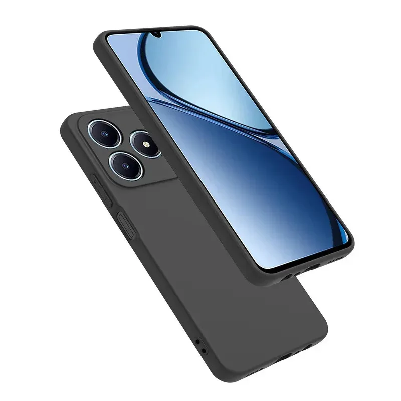 حافظة لهاتف OPPO Realme C63 4G RMX3939 لـ Appo Orrs RealmeC63 C 63 بولي يوريثان غطاء خلفي ناعم أسود غير لامع من السيليكون Carcase Coques