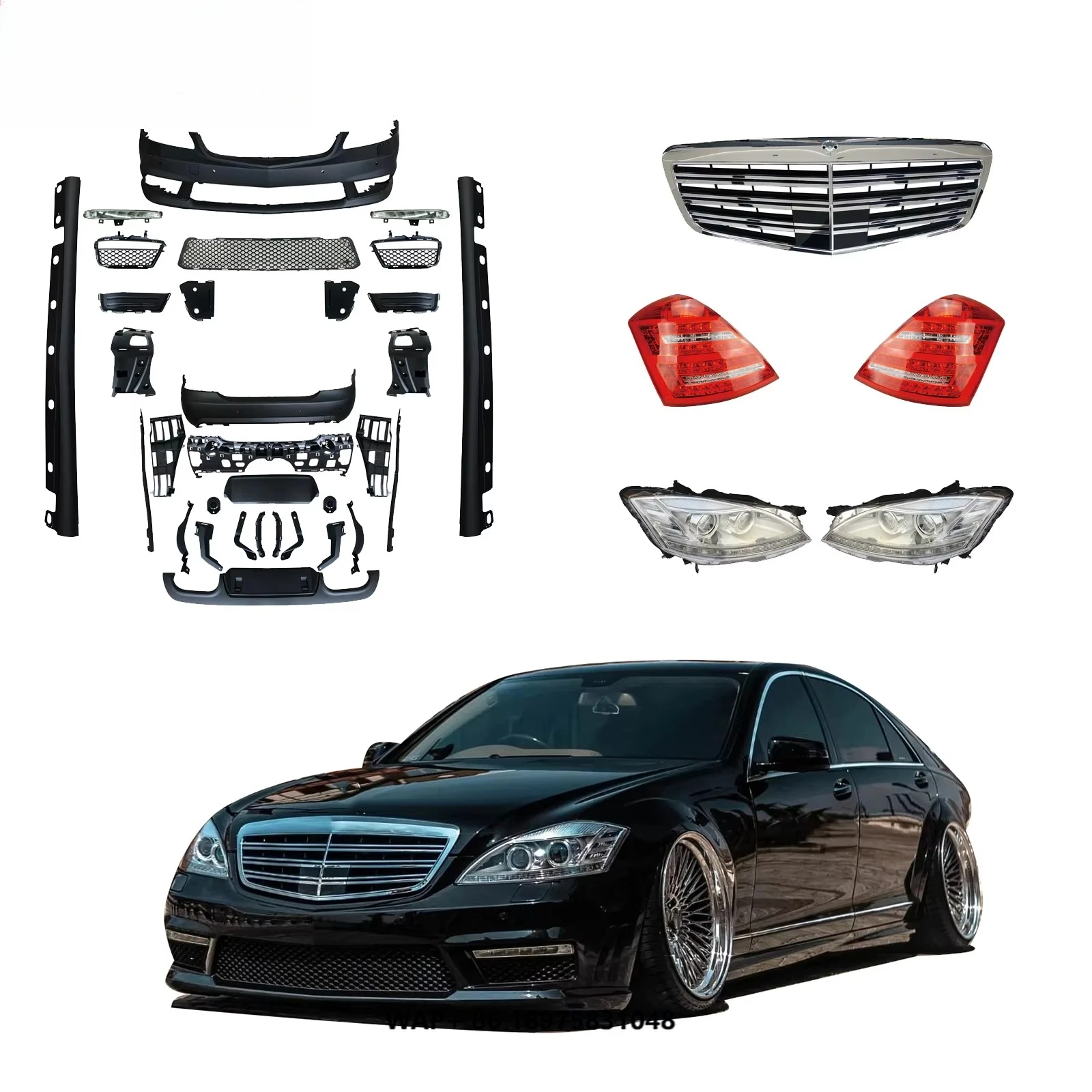 

OEM ABS+PP W221 to S65 AMG Body Kit Body Kits for Mercedes Class W221 07-14 Upgrade S65 AMG