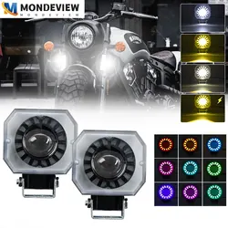 MONDEVIEW SD5 Colorful Sunflower Motorcycle Spotlight 6000K 9500LM 260W Suitable for Jeep4x4 SUV Truck ATV Ship