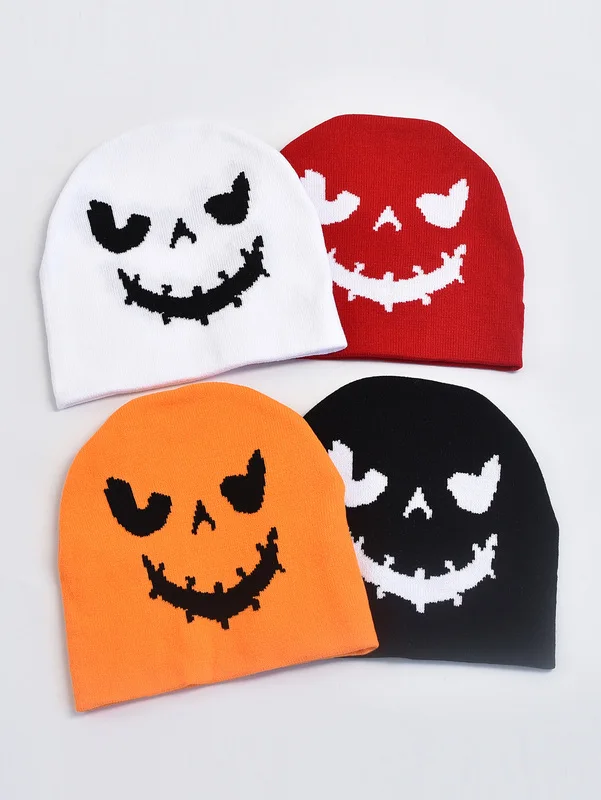 

Men's Women's Knitted Hats Cartoon Embroidered Hip Hop Hats Festive Party Hat