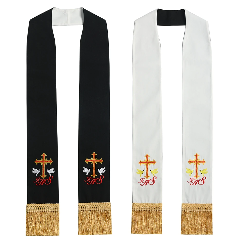 Priest Stole Clergy Reversible Embroidery Church Vestments Chasuble Costume