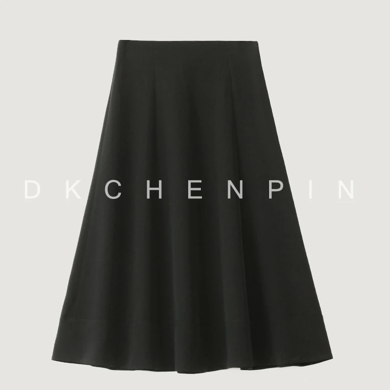 

Ele High Waist A-Line Silk f Skirt for Women Faionable Slimming Spring Summer Silk Skirt Comfortable Breathable Skin...