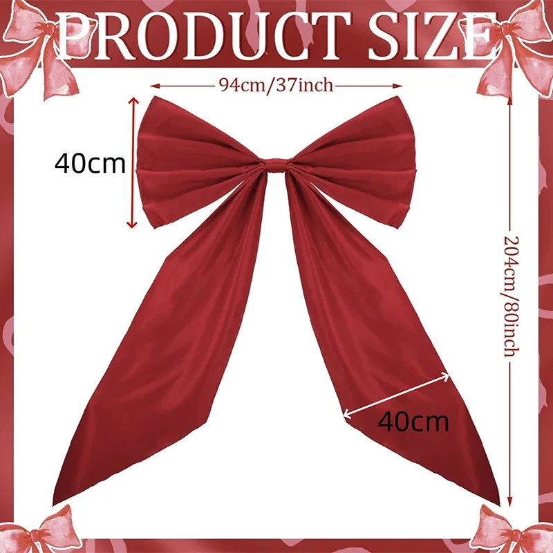 

Pink Red Large Bow Wall Decor Big Coquette Bow for Birthday Party Room Backdrop Giant Ribbon Hanging Gift Christmas Wall Decor