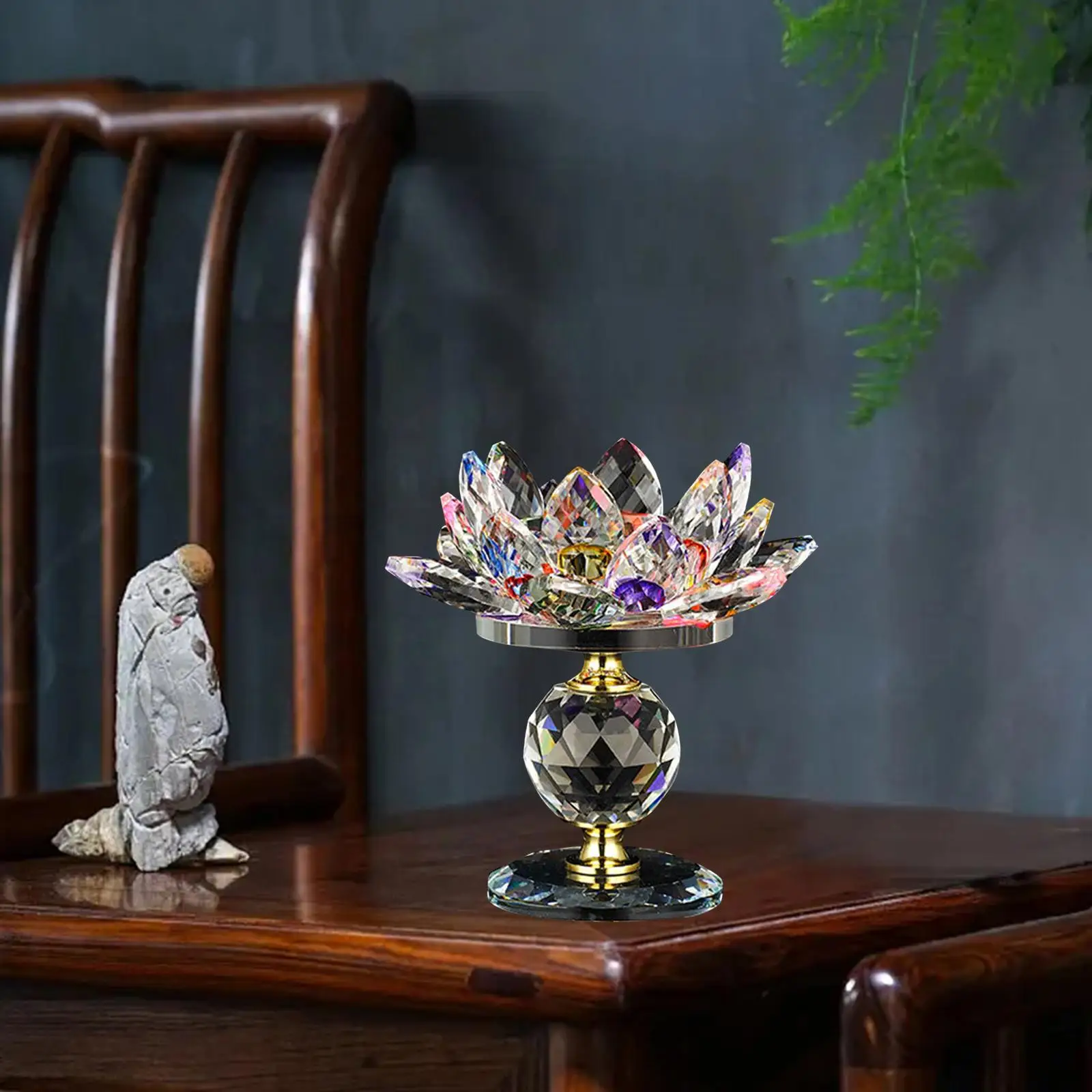Clear Glass Lotus Tealight Candle Holder Votive Candle Holders for Home Ornament
