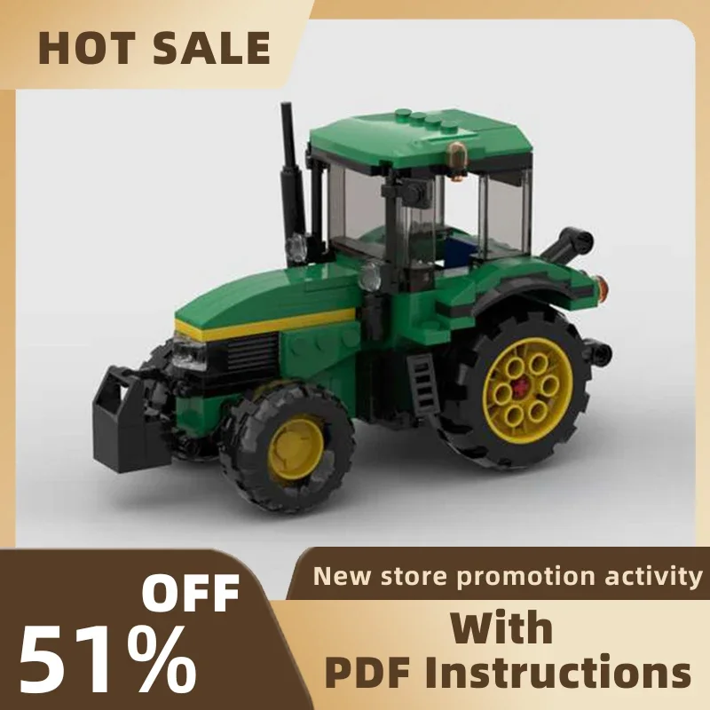 

New Moc 188Pcs Tractor John 5075M Farm Trailer Model Diy Creative Ideas Child Toy Birthday Gift Technology Custom Puzzles