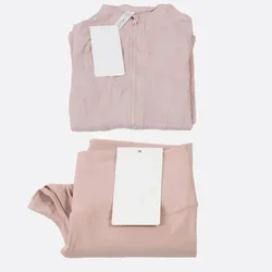 Ensemble 2 pièces de yoga classique pour femmes, veste élastique de couleur, haut ajusté, leggings, jogging de fitness