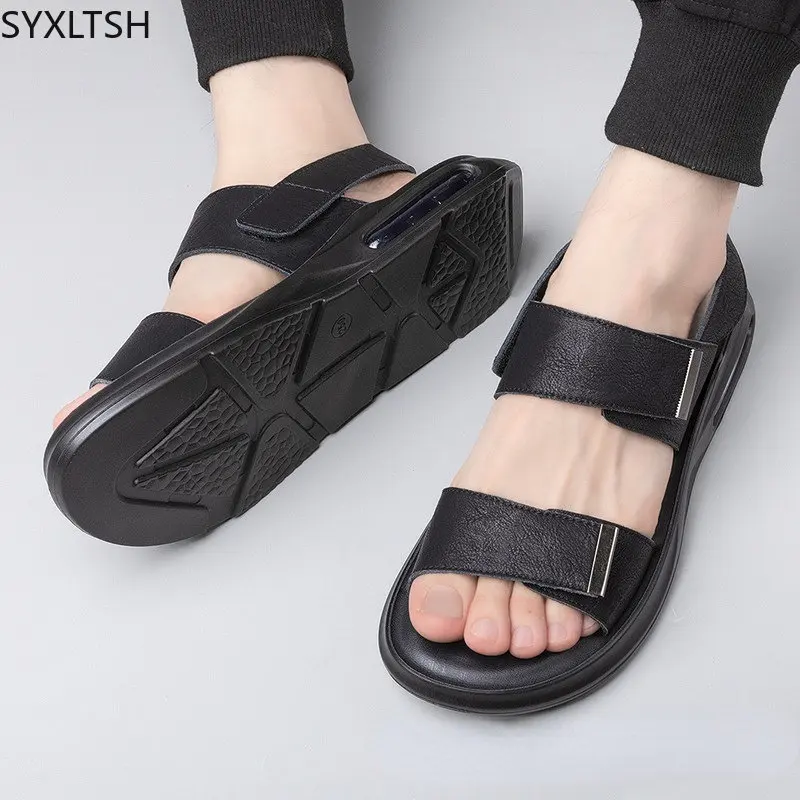 Sandals for Men Genuine Leather Shoes for Men Beach Sandals Summer Shoes for Men Sandals Luxury Designer сандалии мужские летние