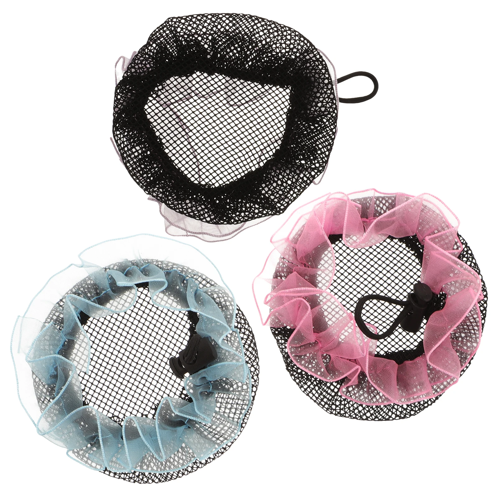 

1 Set Ballet Accessories For Girls Nets Nets Cute Flower Ties Dance Recital Competition Styling Set For Long Hair Net Bun Hair