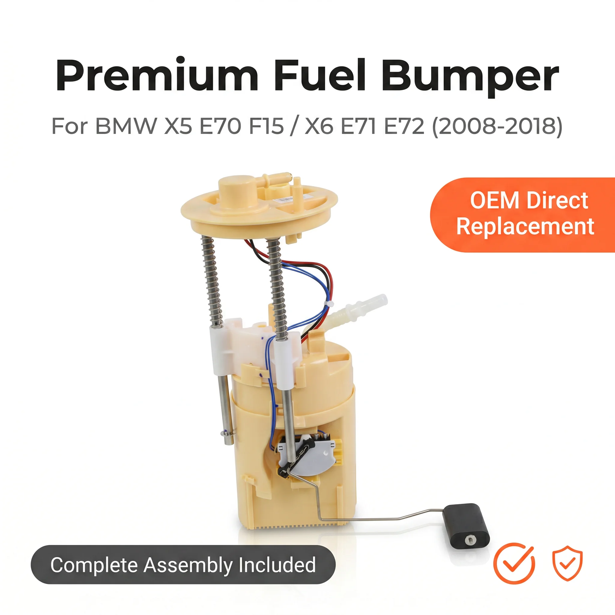 

NEW Fuel Pump For BMW X5 E70 F15 X6 E71 E72 2008-2018 16117195471 Car Fuel Pump Module Assembly 16117195474 16117212633