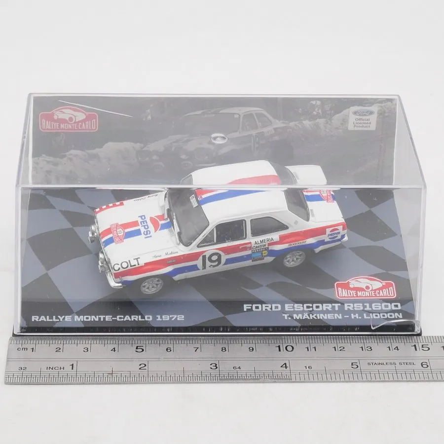 

Diecast Ixo 1:43 Scale FORD ESCORT RS1600 WRC 1972 Rally Car Model Alloy Car Model