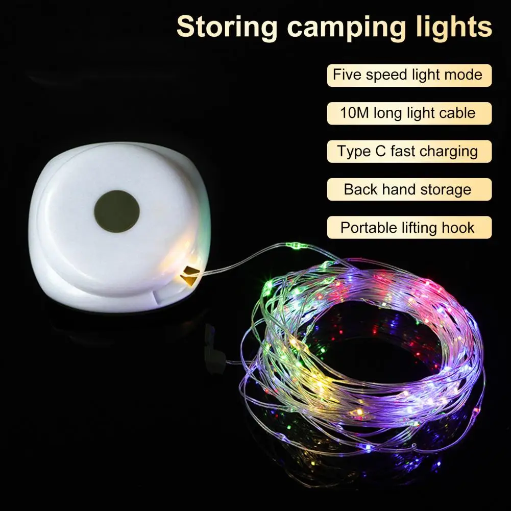 

Waterproof Camping Light Versatile Durable Outdoor String Lights Ip67 Waterproof Rechargeable Flexible for Camping Tent Fairy