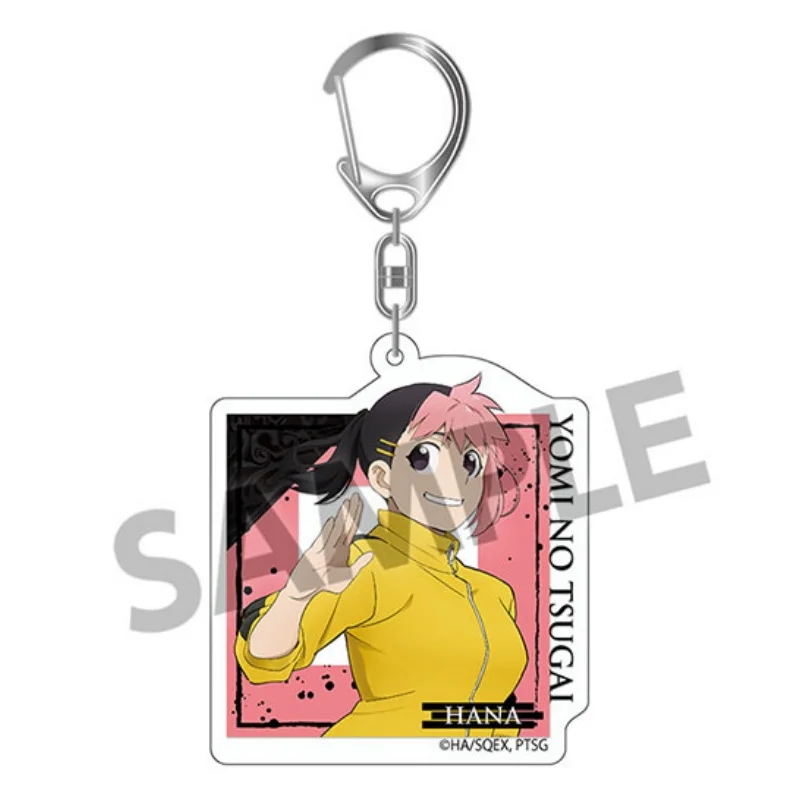 Daemons of the Shadow Realm Anime 6CM New Style Acrylic Keychain Bag Pendant Yuru/Asa/Left/Dera Cosplay Cell Phone Pendant Gift