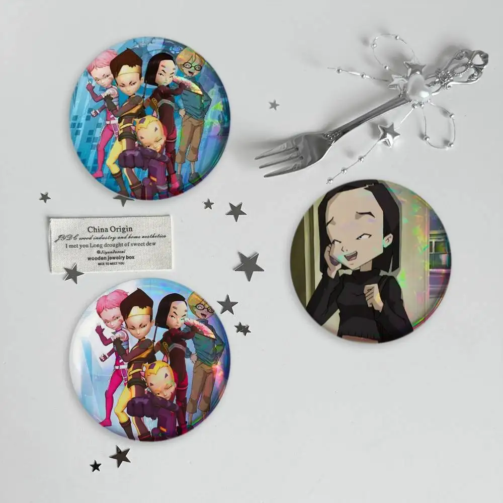C-Code Lyoko Brooches Cartoon Badge Pins Backpack Hat Accessories Friend Gift