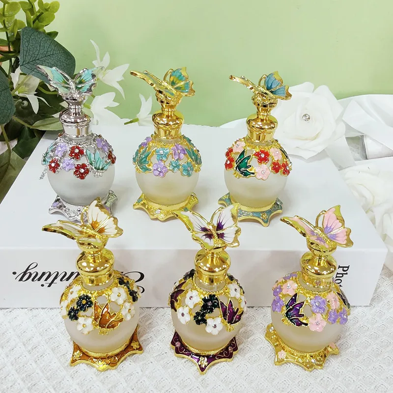 

60 X 15ml Refillable Bottle Women Luxury Empty Cosmetics Container Butterfly Perfume Bottle Essential Oil Dropper Bottles