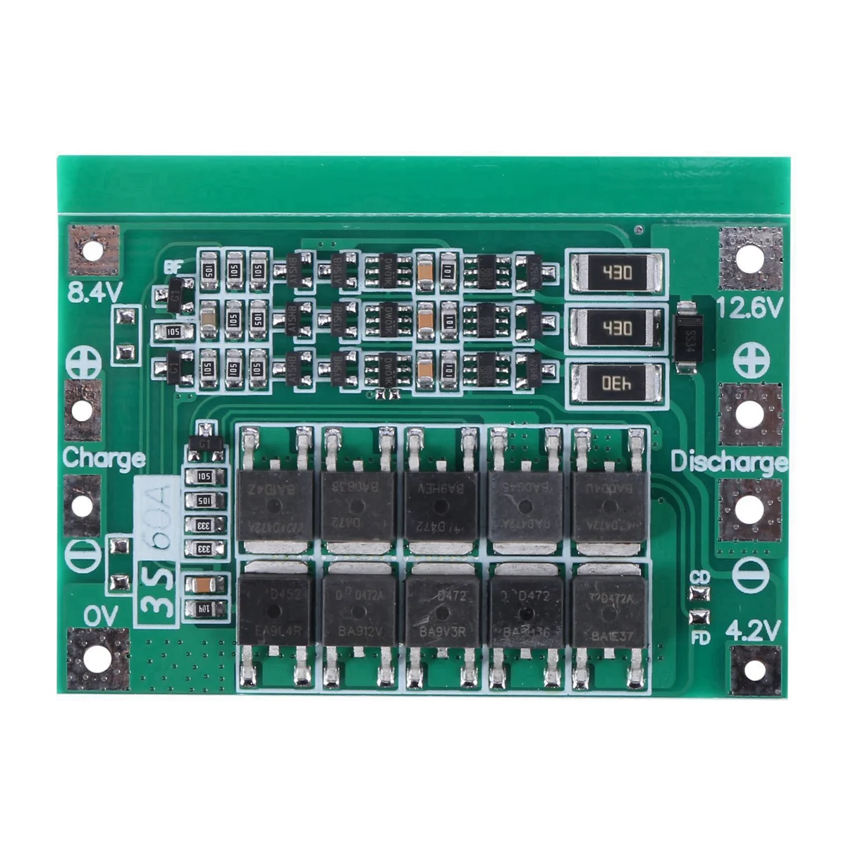 

20X 3S 60A BMS плата литиевого аккумулятора 18650 плата защиты с балансом для двигателя дрели 11,1 В 12,6 В 18650-A74Z
