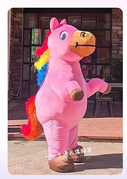 

Year of The Horse Inflatable Cartoon Mascot Costume - Perfect for New Year's Day & Annual Party Performances No Battery
