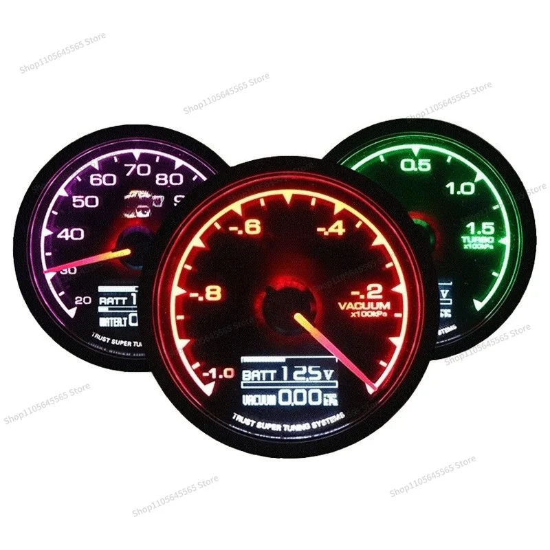 For Car Modification Gauges: Speedometer, Oil Temperature Gauge, Oil Pressure Gauge, Turbocharger Pressure Gauge