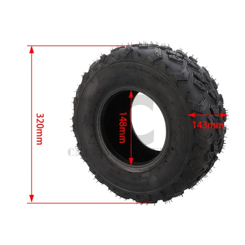 إطارات بدون أنابيب مقاس 145/70-6 بوصة لـ 50cc 70 90 110cc 125cc دراجة رباعية للأطفال ATV دراجة ترابية #3