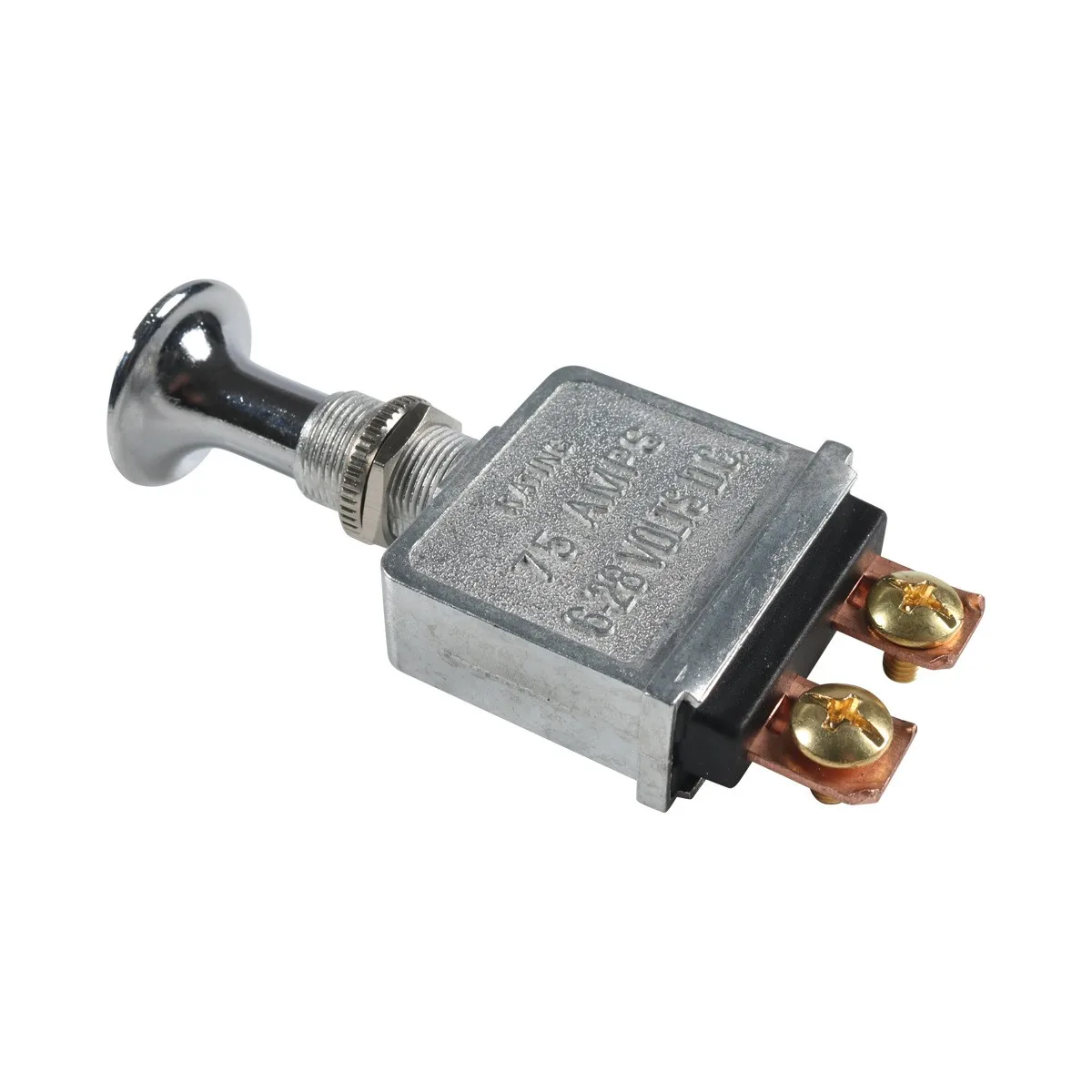 Heavy Duty Push-Pull Switch On/Off 75 AMP 6-28V DC 2 Position Spst On/Off for Automotive, Trucks