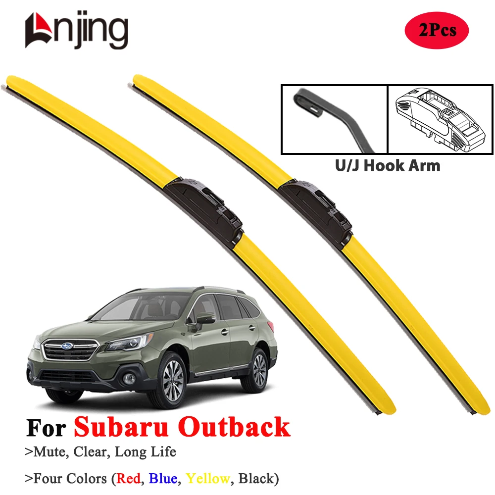 

LNJING Red Wiper Blades For Subaru Outback 1998-Now