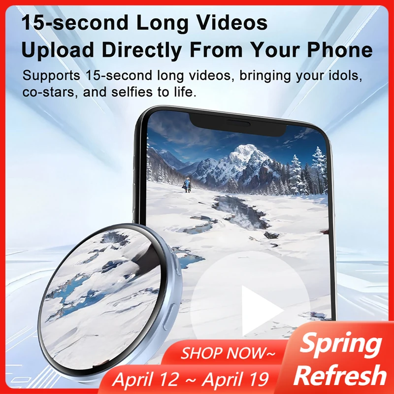 

Smart Dynamic Electronic Badge with 1.7-inch High Definition Circular Display BT 6.0 Dual-Mode Transmission Anime Merchandise