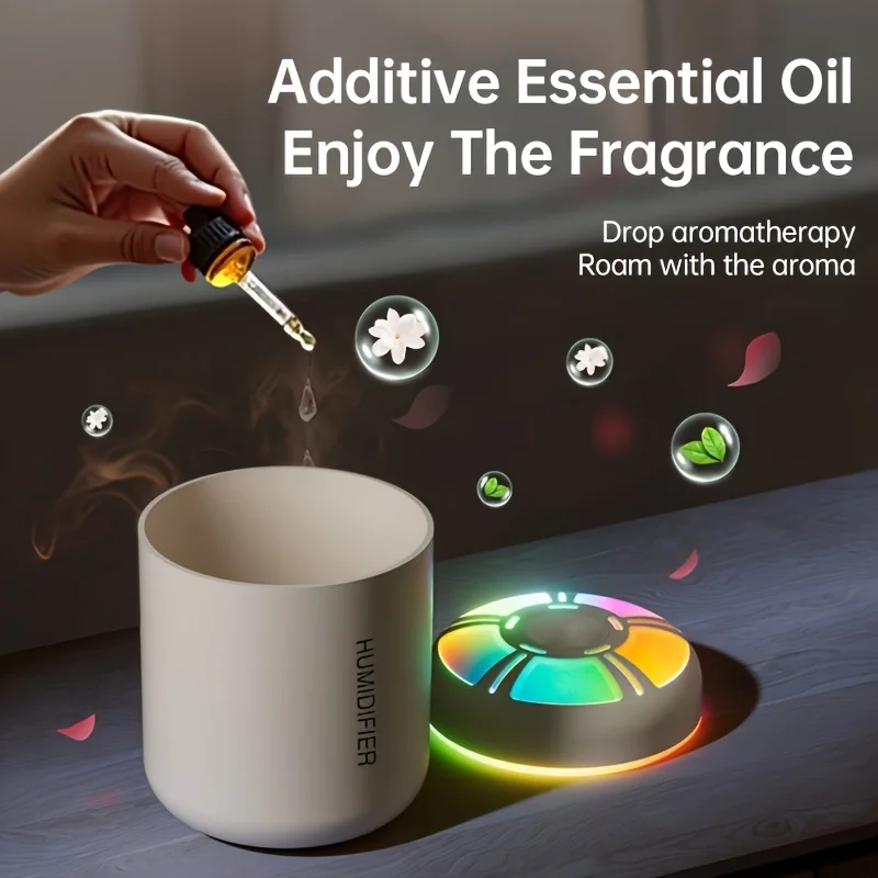 Mini USB Air Humidifier 180ML  Aroma Essential Oil Diffuser with Color Lights for Car Home Bedroom