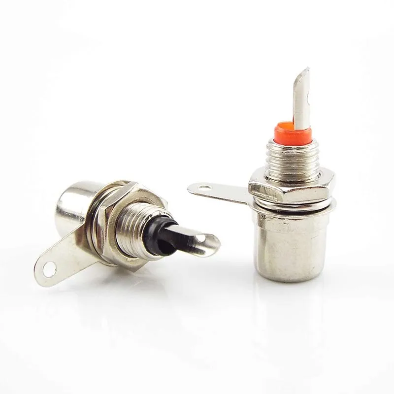 RCA Panel Mount Connector RCA Female Socket RCA Phono Chassis Audio Socket Plug Connector Bulkhead Meal Connectors E2