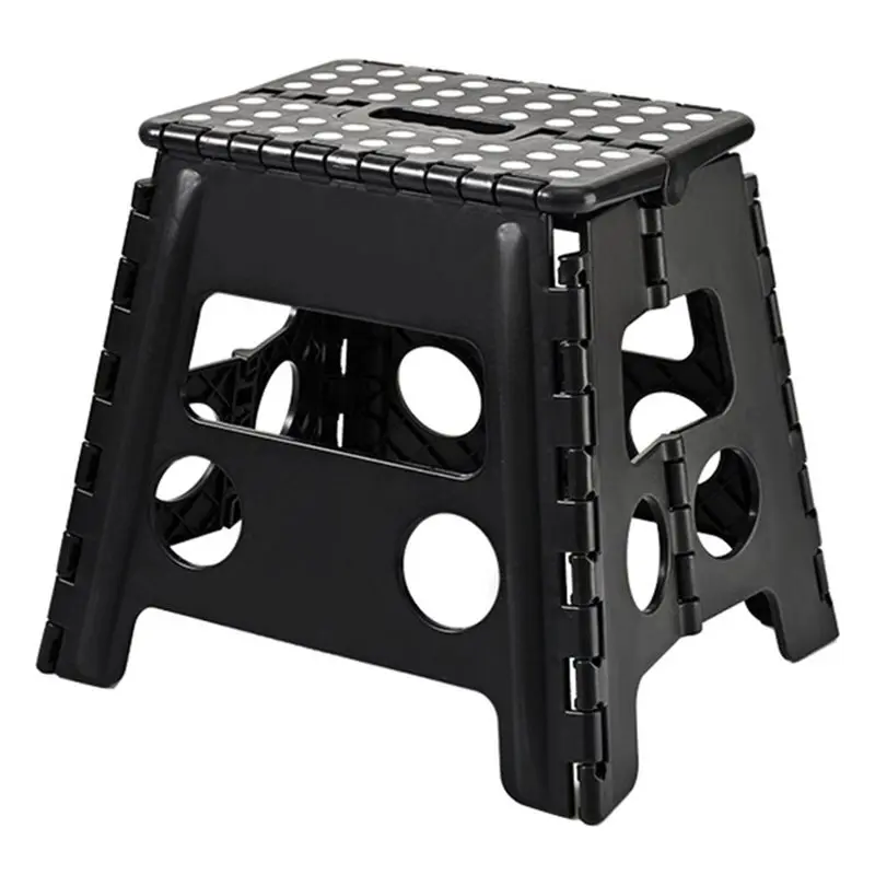 Exquisite-14.5 Inch Folding Step Stool With Safety Lock Heavy Duty Plastic Step For Adults