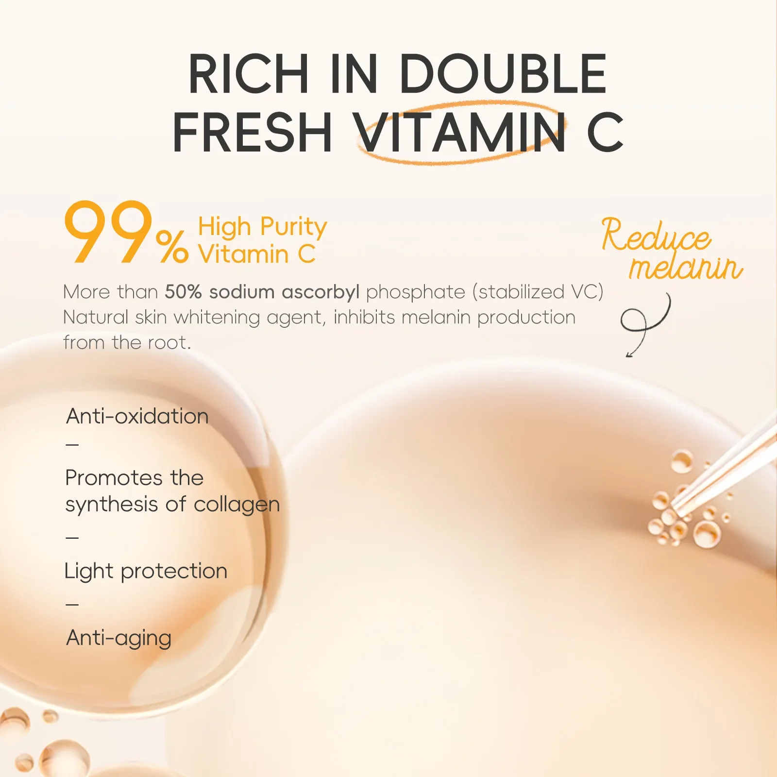 Vitamin C Skincare 5pcs Set Facial Care Brightening Essence Cream Serum Cleanser Toner Eye Cream Moisturizing