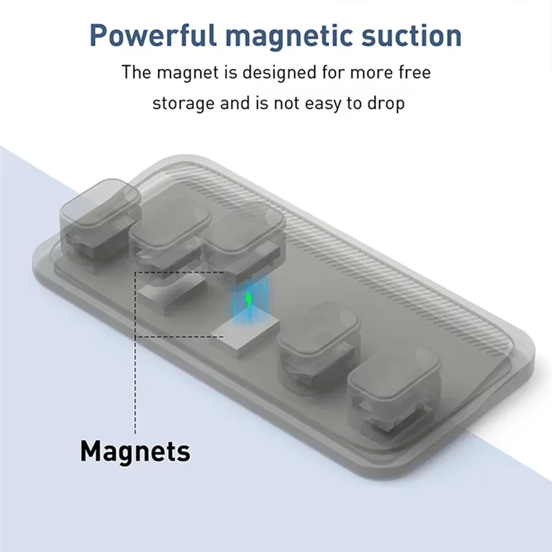 -MEOF-organizador de cables de ratón magnético, Protector de Clip de Cable de escritorio, enrollador de Cable, enchufe de fila, soporte de línea de carga USB fija