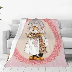Sarah Kay Kitten Knitted Blankets Flannel Super Soft Throw Blankets for Car Sofa Couch Bed Rug