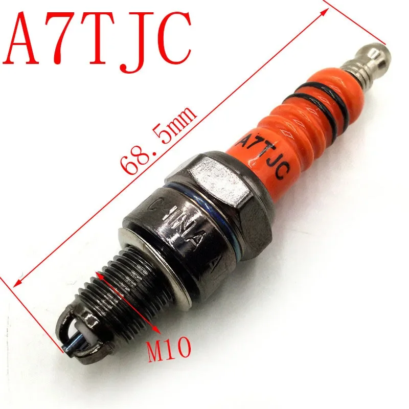 1 шт. свеча зажигания A7TC A7TJC высокопроизводительный 3-электрод для GY6 50cc-150cc мотоцикла 10 мм аксессуары для свечей зажигания