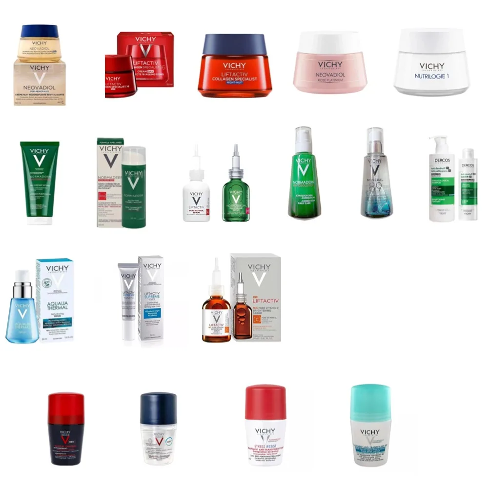 VICHY 50ml crema de noche de colágeno 16% VC rejuvenecedor/HA línea de luz hidratante crema hidratante reparación Facial reafirmante de la piel