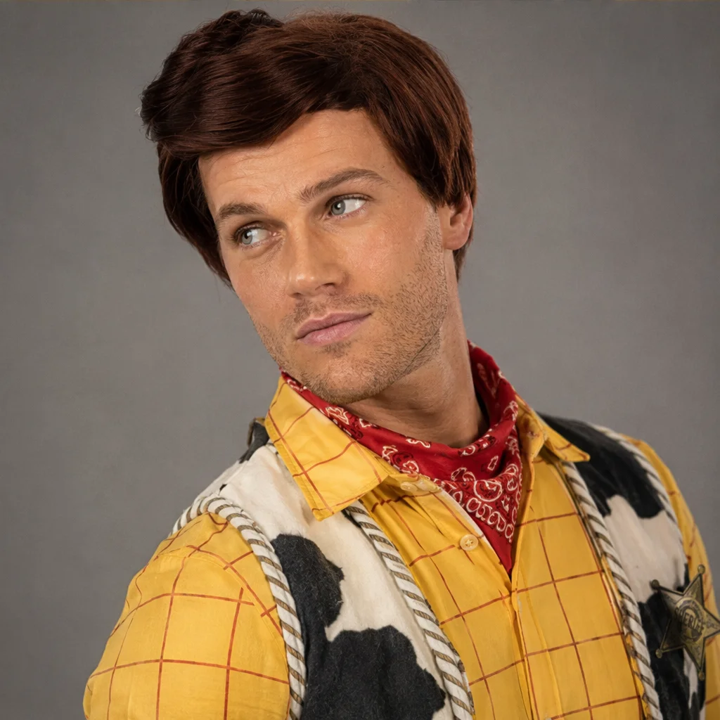 REEWES Toy 5 Costume Wigs Brown Cowboy Hair Red Braid Wig Jessie Cosplay Halloween Costume 2026 Accessory Synthetic for Adults view 2