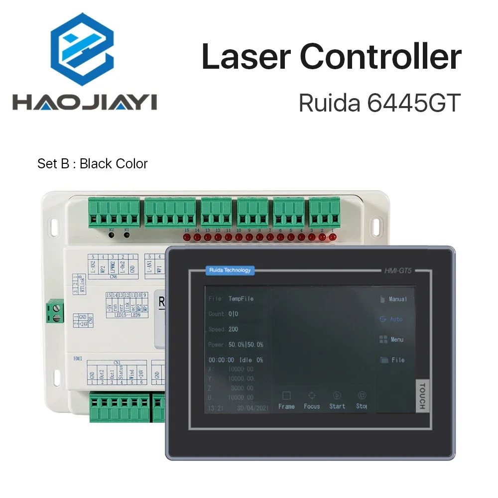 New Arrival Ruida Controller 6445GT Touch Screen White/Black Color for Co2 Laser Engraving Cutting Machine Upgrade