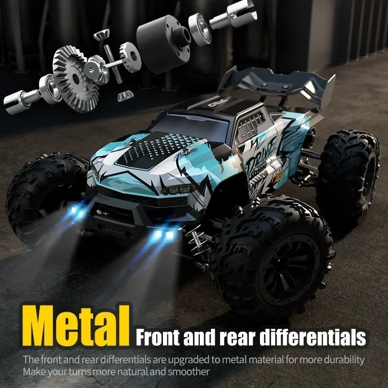 Coche teledirigido 1:16, 70 KM/H o 50 KM/H, 4WD, con Control remoto LED, camión Monster 4x4 de deriva de alta velocidad para niños vs Wltoys 144001   Juguetes