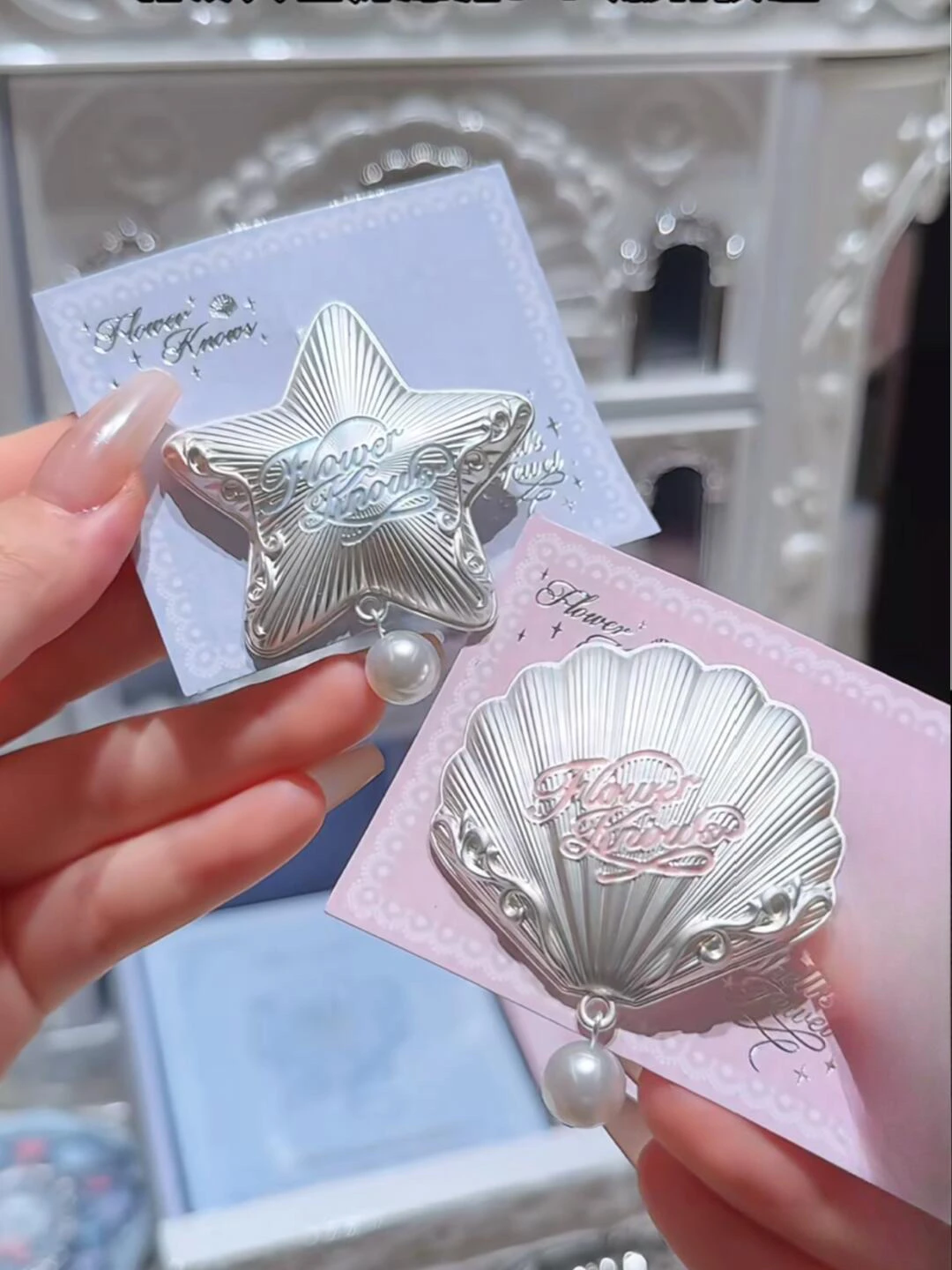 Flower Knows Shell's Jewel Series Hair Clips Shell Starfish Pearl Women Hair Accessories Tool