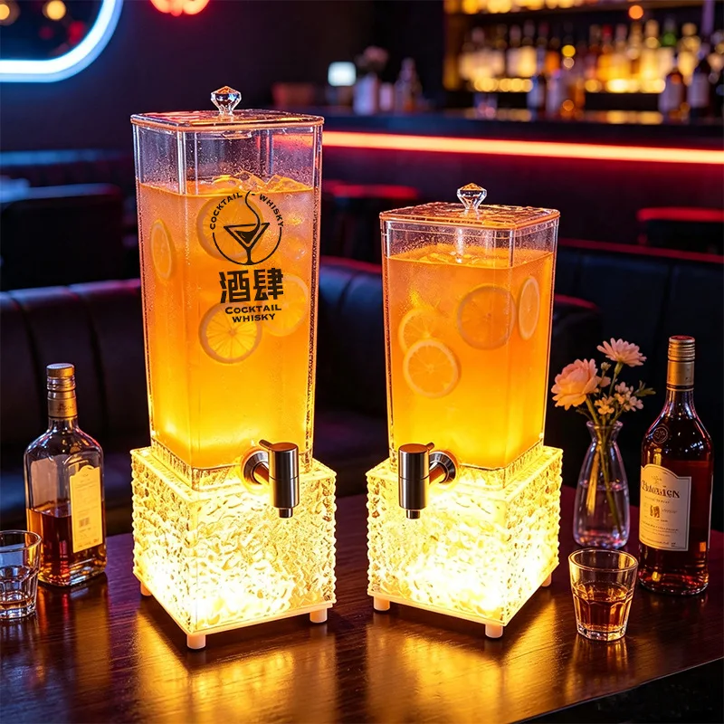 Bar Luminous Beer Keg with Faucet 2L 3L Juice Sparkling Wine Coke Container Draft Beer  Internet celebrity