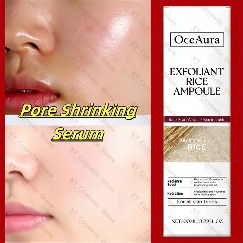 

White Rice Exfoliating Serum Remove Large Pores Oil Control Deep Cleaning Blackhead Brighten Moisturize Rough Dull Face Skincare