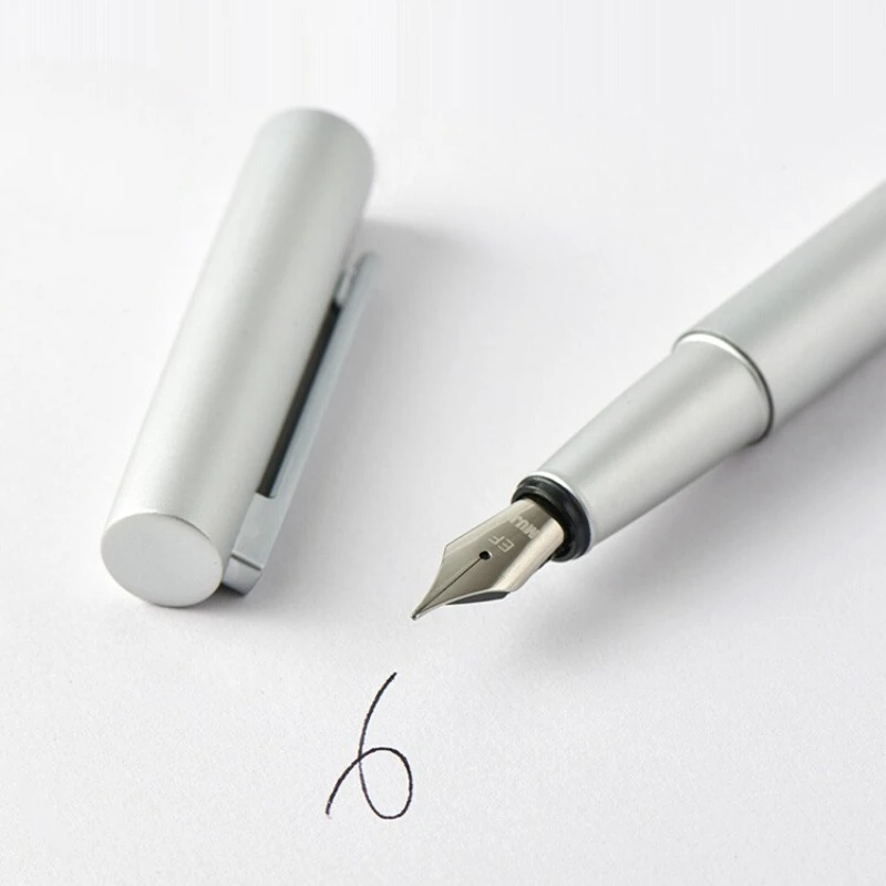 

Японская коллекция, новинка-набор перьевых ручек из алюминиевого сплаваMUJI, канцелярские принадлежности для студентов EF 0,38 мм, школьные принадлежности, ручка PK MAJOHN