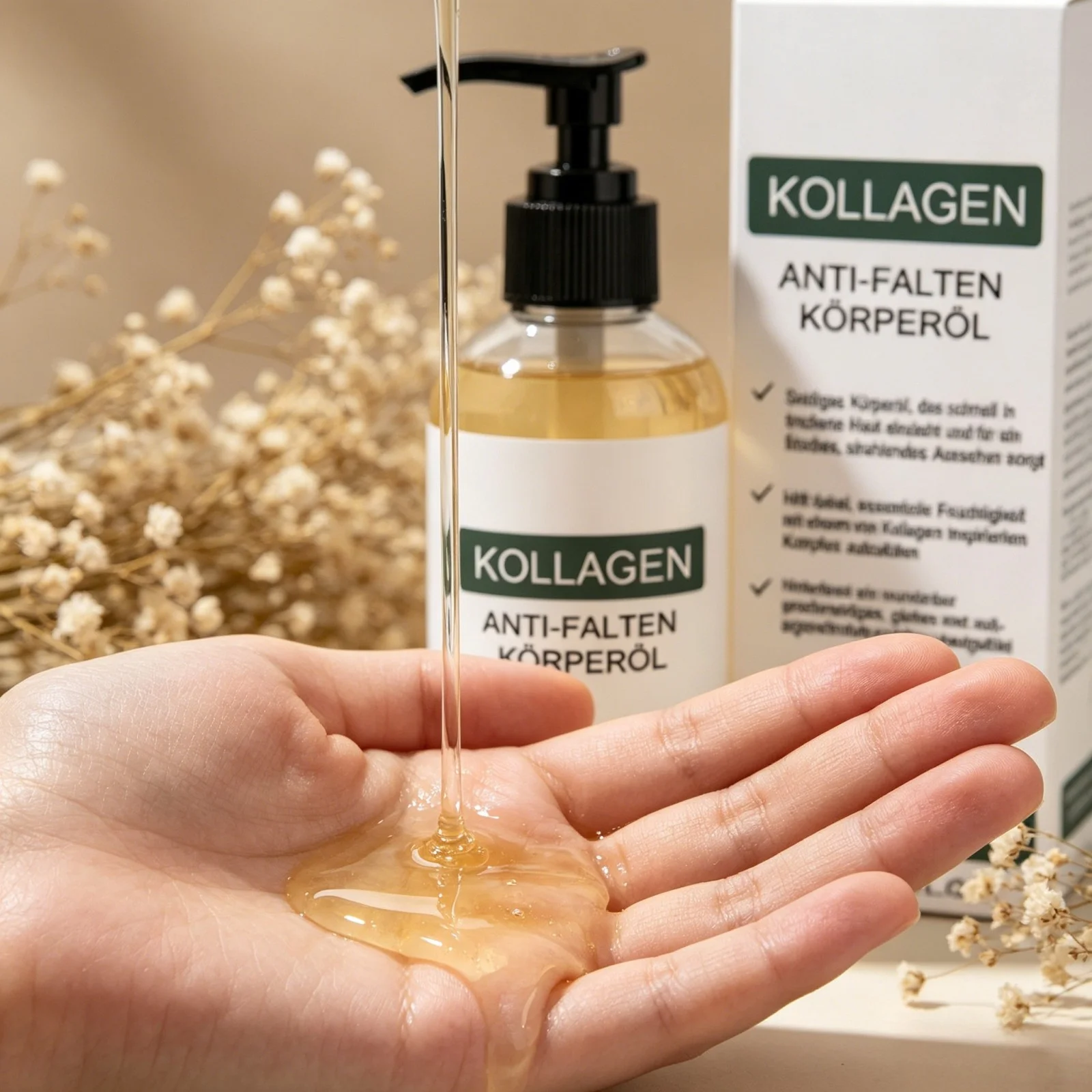 

Collagen Lifting Body Oil Rosemary Deep Hydration Glow Skin Tightening Remove Wrinkles Non-greasy Smooth Body Firming Oil 100ml