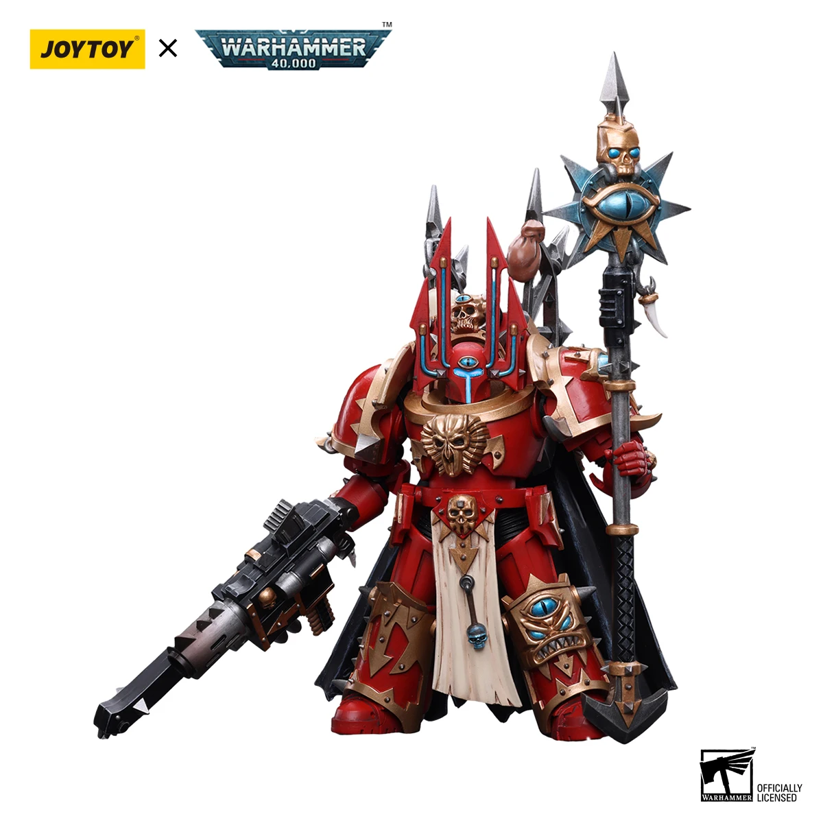 

[IN STOCK] JOYTOY 1/18 Action Figure Anime Chaos Space Marines Crimson Slaughter Sorcerer Lord in Terminator Model Toy Gifts