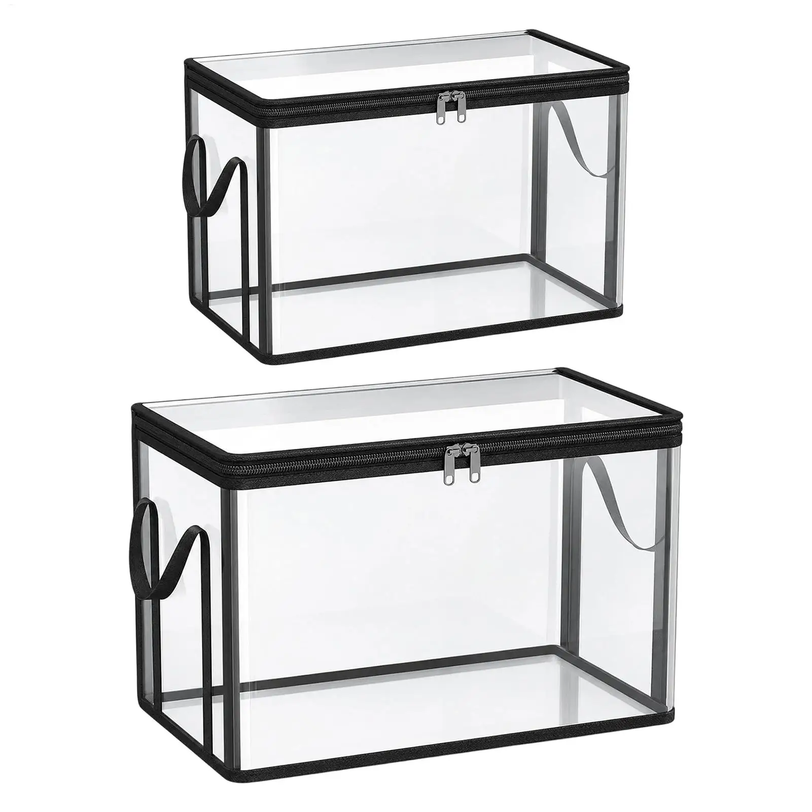 Transparente Plastik-Bücherbox Große Kapazität Stapelbare Organizer-Box Spielzeug- und Kleideraufbewahrung für Zuhause Schlafzimmer Wohnheim